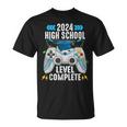 Senior Gamer 2024 High School Level Complete 2024 Grad T-Shirt