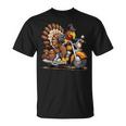 Thanksgiving Turkey On A Motorcycle T-Shirt