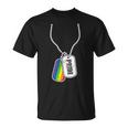 Gay Pride Flag Lgbt Military Dog Tag T-Shirt