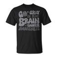 Go Gray In May For Brain Tumor Cancer Awareness Gray Ribbon T-Shirt