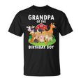 Grandpa Of The Birthday Boy Farm Animals Matching Farm Theme T-Shirt