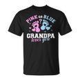 Großvater T-Shirt Pink or Blue, Grandpa Loves You für Geschlechtsenthüllung