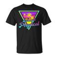 Gym Let's Get Physical Workouts Lover Fitness Sunset Vintage T-Shirt