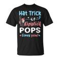 Hat Trick Or Lipstick Pops Loves You Gender Reveal T-Shirt