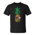 Hawaiian Pineapple American Flag Sunglasses 4Th Of July T-Shirt