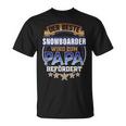 Herren Snowboardfahrer Papa Geschenk Ski Snowboard Snowboardurlaub T-Shirt