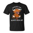 Highland Cows Are My Spirit Animal Scottish Highland Cow T-Shirt