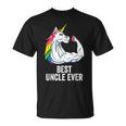 Hombre La Mejor Ropa De Un Tío De Unicornio Best Uncle Ever Camiseta unisex