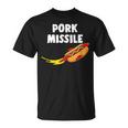 Hot Dog Pork Missile Wiener Rocket Ship Hotdogologist T-Shirt