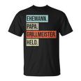 Husband Papa Grillmeister Held T-Shirt