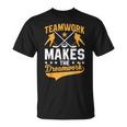 Ice Hockey Teamwork Makes The Dreamwork Coach Player T-Shirt