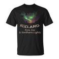 Iceland Fire Ice & Northern Lights Aurora T-Shirt