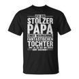 Ich Bin Stolzer Papa Fantastische Tochter Schwarzes Herren T-Shirt