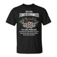 Ich Bin Tontechnikerolume Mixer Sound T-Shirt