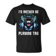 I'd Rather Be Playing Tag Gorilla Vr Gamer Gorilla Monke Tag T-Shirt