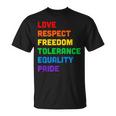Igualdad Orgullo Gay Orgullo Lgbtq Igualdad Camiseta unisex