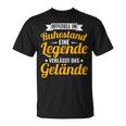 Im Ruhestand Legende Verlässt Gelände Schwarzes T-Shirt für Herren