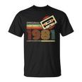 Jahrgang 1981 Retro Geburtstags Zum 43 Geburtstag T-Shirt