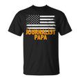 Journalist Papa Amerikanische Flaggeatertag T-Shirt