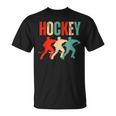 Jugador De Hockey Sobre Hielo Para Niños Retro Camiseta unisex