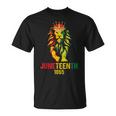 Junenth African American Black Lion 1865 King Women T-Shirt