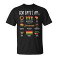 Junenth God Says I Am Celebrating Black Freedom 1865 T-Shirt