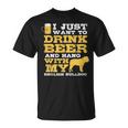 Just Want Drink Beer Hang English Bulldog T-Shirt