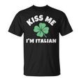 Kiss Me I'm Italian St Patrick's Day Irish Italy T-Shirt