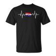 Kroatische Flagge Geschenk Herzschlag Kroatien Hrvatska T-Shirt