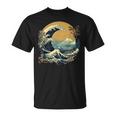 La Gran Ola Y Las Montañas Arte Japonés Kanagawa Camiseta unisex