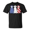 Labrador Retriever American Flag 4Th Of July Dog Graphic T-Shirt