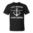 Lake Sinissippi Wisconsin Fishing Camping Summer T-Shirt