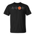 Latido Del Corazón De Baloncesto – Bball Ekg Pulse Line Jugadores Divertidos Camiseta unisex