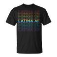 Latina Af Lgbtq Gay Pride Flag Rainbow T-Shirt