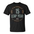 Leap Day 15 Leap Year Feb 29Th 60 Years Old Custom Birthday T-Shirt