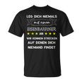 Leg Dich Niemal Mit Einem Eisenbahner An Schaffner Slogan T-Shirt