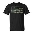 Let's Go Branson Brandon Camouflage Us Flag T-Shirt