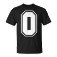 Letter O Number 0 Zero Alphabet Monogram Spelling Counting T-Shirt