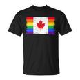 Lgbtq Rainbow Flag Of Canada Canadian Gay Pride T-Shirt