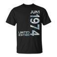 Limited Edition Juni 1974 Mann Frau 50 Geburtstag T-Shirt