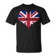 London Heart Flag Union Jack Uk England Souvenir T-Shirt