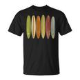 Longboard Surfboards Vintage Retro Style Surfing T-Shirt