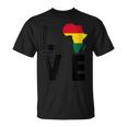 Love Africa Map Afrikan Pride African Diaspora Ancestry T-Shirt