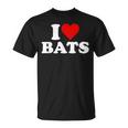 I Love Bats I Heart Bats T-Shirt