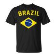 I Love Brazil Minimalist Brazilian Flag T-Shirt