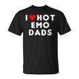 I Love Hot Emo Dads Red Heart T-Shirt