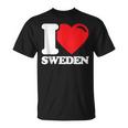 I Love Sweden Heart Flag Scandinavian Nordic Pride T-Shirt