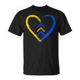 Love World Down Syndrome Awareness Day 3 Arrows In Heart T-Shirt