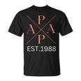 Lustiger Papa Est 1988 Papa Seit 1988 Papa 1988 T-Shirt