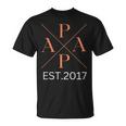 Lustiger Papa Est 2017 Papa Seit 2017 Papa 2017 T-Shirt